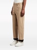 cotton straight-leg trousers