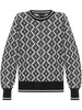 monogram-pattern crew-neck sweater 