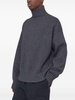 high-neck ribbed-knit jumper