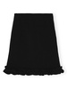 ruffle-hem bonded-crepe skirt