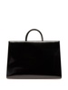 Emblem logo-plaque leather tote bag