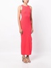 ribbed-knit sleeveless maxi dress