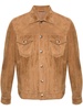 classic-collar suede jacket