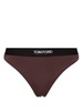 logo-jacquard thong