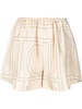 monogram-print silk shorts