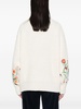 floral-embroidered ribbed-knit sweater