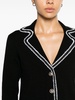 contrasting-trim buttoned cardigan