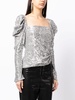 Allura Hammered sequin-embellished blouse