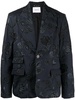 Edward floral-embroidered single-breasted blazer