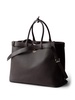 Buckle leather tote bag