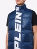 padded high-neck logo gilet