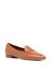 pointed-toe leather loafers