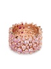 18kt rose gold Princess topaz and diamond ring