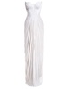 White Jasleen Pleated Gown