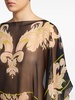 Venus-print silk poncho