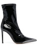 105mm crystal-embellished patent-leather boots