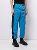 satin-finish track pants