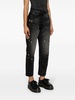 mid-rise straight-leg jeans