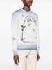 Hummingbird motif-embroidered jumper