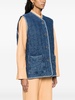 quilted denim gilet