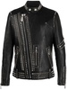 Rockstud-embellished leather biker jacket 