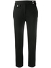 high-rise slim-fit trousers