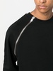 zip-detail cotton jumper