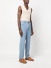 mid-rise straight-leg jeans