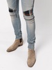 mid-rise contrasting-panel skinny jeans