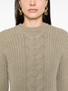 Sage Green Chunky Knit Cotton Jumper