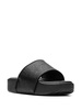 Y-3 "Black/Black/Core White" slides