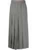 pleated midi skirt