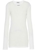 logo-patch ribbed jersey dress