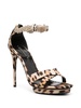 125mm leopard-print sandals