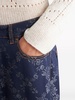 floral-jacquard straight-leg jeans