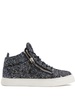 Kriss high-top glitter sneakers