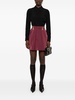 pleated zip-details mini skirt