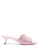 Petal 50mm rhinestone-embellished mules