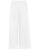 lace-trim cotton trousers