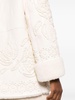 floral-embroidered leather coat