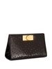 Annhita ostrich-print leather clutch bag