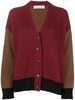 colour-block knitted cardigan