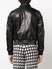 Bones embossed leather jacket