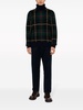 tartan-check wool jumper