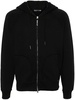 black zip-up cotton hoodie