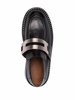 metallic-plaque loafers