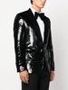 metallic-effect single-breasted blazer