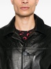 embossed-monogram leather jacket