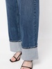 crystal-embellished wide-leg jeans