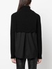 panelled roll-neck jumper